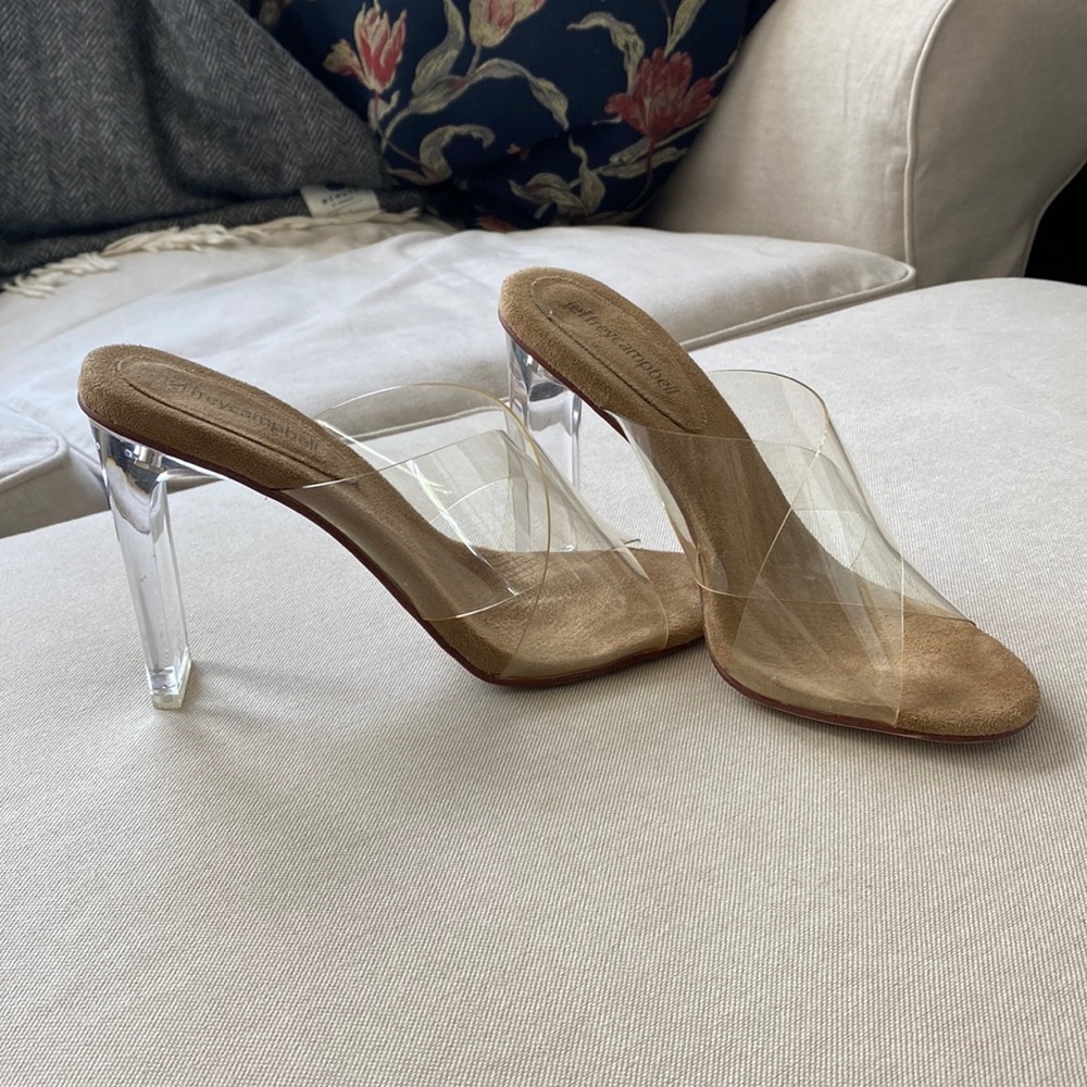 Jeffrey Campbell clear lucite heels